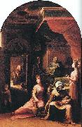 BECCAFUMI, Domenico Birth of the Virgin dfgf oil painting on canvas